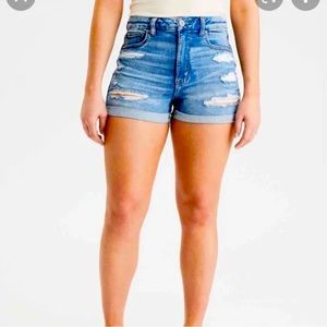 Hollister Next Level Stretch Curvy High rise shortie shorts. Size 4. Denim